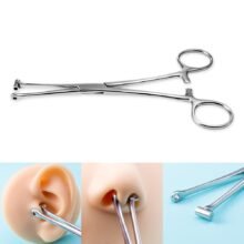 1PC 316L Surgical Steel Septum Tragus Ear Piercing Forceps Semi Closed Safety Piercing Plier Forcep Piercing Jewelry Clamps Tool