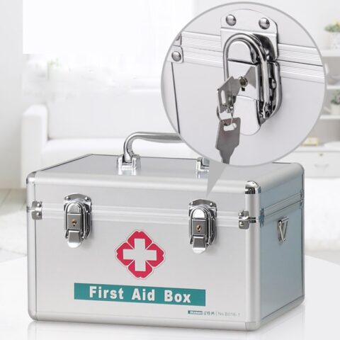 Medical Box, Portable Medicine Box, Fiirst Aid Empty Medicine Storage Box,  Multi-Layer Medicine Box Temperature Resistant For Safe Storage Of