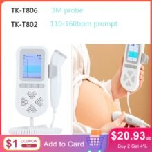 3.0Mhz Baby Sonar Doppler Fetal Heartbeat Pregnant Safe Heart Rate Monitor Ultrasound Detection Digital Curve Mode No Radiation
