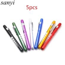 5PCs/lot Pen Flashlight LED Penlight Torch for Medical Doctor Nurse Surgical First Aid Emergency Flashlight White Light