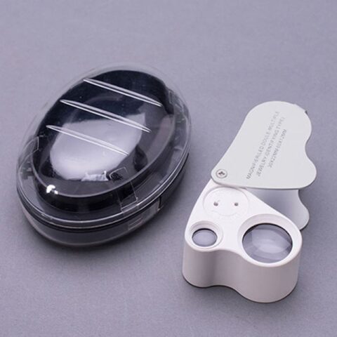 3 Pieces Magnifying Glass 30X 40X 60X Jewelers Loupe Illuminated