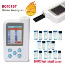 BC401BT Portable LCD Digital Urine Analyzer USB Bluetooth Rechargable Urine Tester Machine +800PCS 11 Parameters Test Strip