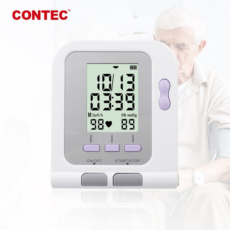 CONTEC08C Desktop Digital Blood Pressure Monitor, LCD+Adult Cuff