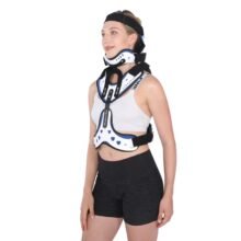 TJ039 Thoracolumbosacral TLSO Orthotics Chest neck support correction Head neck and chest brace