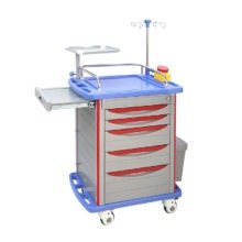 High Quality Hospital Medical Cart Emergency Trolley With Drawers