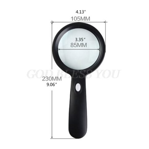 Magnifying Glass with LED Light,45X Handheld Illuminated Magnifier Reading Magnifying Glass for Macular Degeneration,Seniors Reading,Coins,Inspection