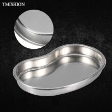 S Size Silver Stainless Steel Tattoo Tray Surgical Disinfection Bending Plate
