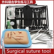 Surgical Suture instrument set medical students practice Surgical Tool set suture needle holder needle thread skin model