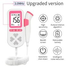 Ultrasound 3.0MHz Doppler Fetal Heart Rate Monitor For Home Pregnant Women Baby Sound B Sonar Meter Stethoscope No Radiation