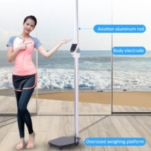 Zhongshan Human 200Kg Ultrasonic Body Fat Analyzer Digital Weighing Scale Height Measurement Height Weight Scale