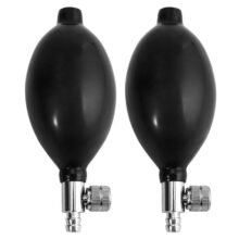 2pcs Replacement Black Manual Air Pump Inflation Sphygmomanometer