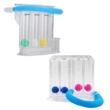 3-Ball/4-Ball Capacity Lung Deep Breathing Trainer Exerciser Incentive Spirometer
