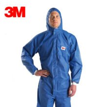 3M Protective Coverall CleanRoom 4532 Hooded Suit Elastic Waist Clothing Anti Static Anti Chemical Protection type5/6 M/L/XL