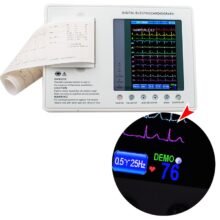 7inch ECG EKG Machine Electrocardiograph Monitor Color LCD Portable Digital 3-channel 12-lead