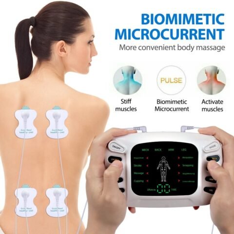 Electro Stimulator Black Massage Device E-Stim Power Box with Big Stim Ring Stainless Steel Needle