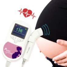 CONTEC fetal heart rate monitor Doppler backlight LCD Pink / Blue 2Mhz 3Mhz probe baby heart monitor probe