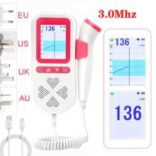 Chargeable Fetal Doppler Pregnant 3.0Mhz Upgrade Probe For Pregnant Doppler Fetal Baby Heart Rate Monitor USB Charging Free box