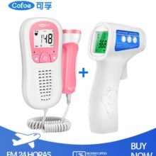 Cofoe Doppler Fetal ultrasound baby Home Pregnancy monitor&Forehead no contact Infrared thermometer digital Fever Measure Tool