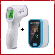 Digital Thermometer Infrared Thermometer Non-contact Temperature IR Digital Fingertip Pulse Oximeter Pulse Rate Monitor