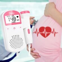 Doppler Fetal Heart Rate Monitor Home Pregnancy Baby Heartbeat Fetal Sound Rate Detector LCD Display No Radiation