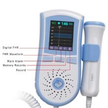 Doppler Fetal Heartbeat Detector Household Portable for Pregnant Heart Baby Heart Monitor 3MHz Probe