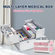 Empty Medicine Box Portable Home First Aid Kit Multifunction Outpatient Organizer Multi-layer Medical Box Aluminum Storage Boxes
