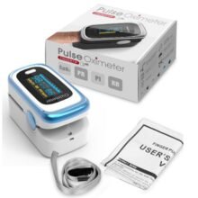 Fingertip Pulse Oximeter Compact Dual Color OLED Pulse Oximeter Fingertip Finger Blood Pulse Blood Oxygen Saturation Monitor