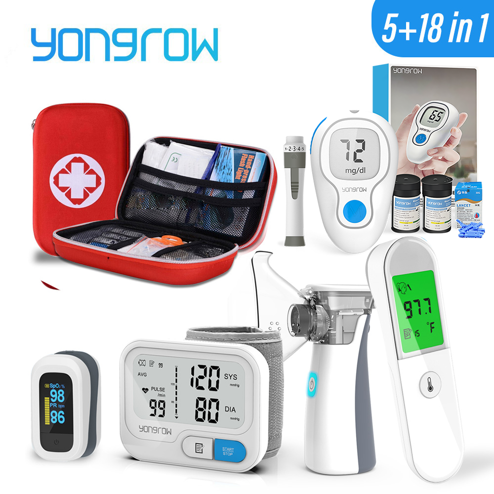 CE Certified 6 in 1 Home Use Health SpO2 Blood Sugar Bp Monitor Blood  Pressure Blood