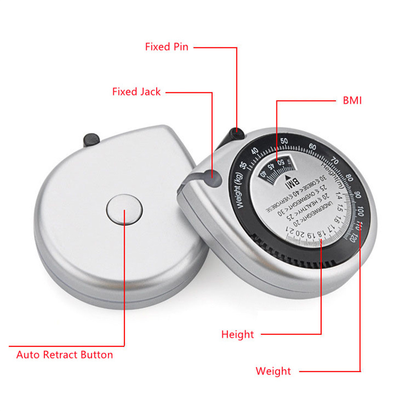 Body Fat Tester Retractable Waist Measuring Tape BMI