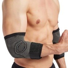 Adult Thick Soft Compression Arm Sleeve Adjustable Brace Elbow Support