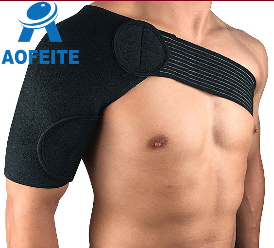 Double Shoulder Support Brace Strap Wrap Neoprene Protector,Adjustable  Sports Shoulder Support Belt Back Pain Relief Double Bandage Cross  Compression