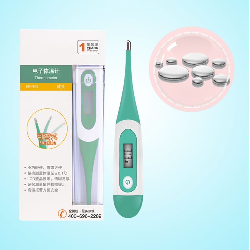 HK-902 Portable Electronic Soft Thermometer Washable Mercury-Free