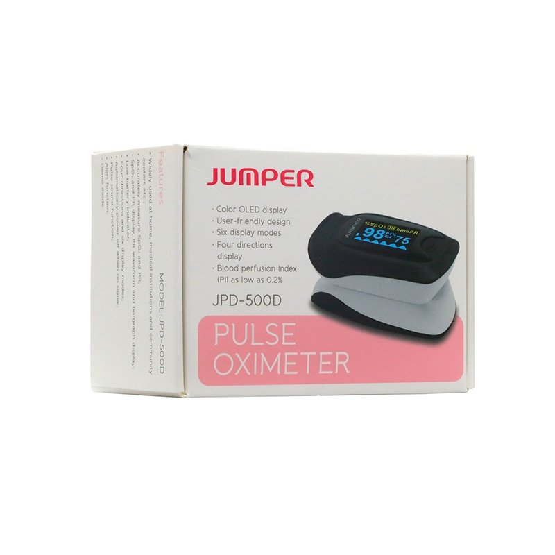 Jumper Finger Pulse Oximeter With Case, Black Fingertip Oximetro de pulso de dedo OLED Pulse Oximeters Saturator Pulsioximetro (5)