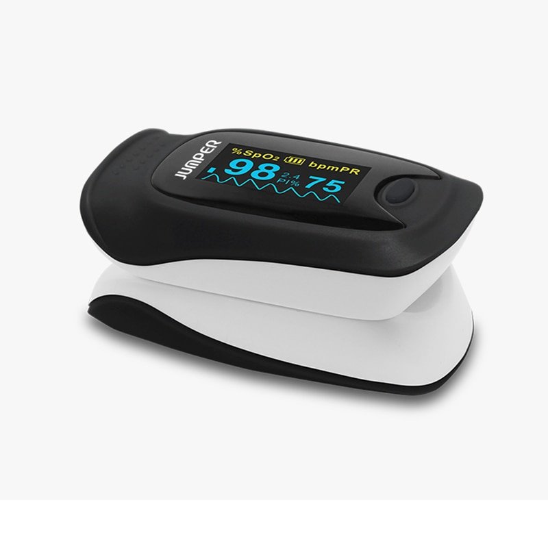 Jumper Finger Pulse Oximeter With Case, Black Fingertip Oximetro de pulso de dedo OLED Pulse Oximeters Saturator Pulsioximetro (9)
