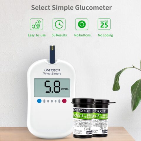 OneTouch select simple blood glucose monitoring strips