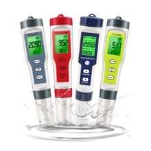PC-101 PH Meter ORP Chlorine Meters TDS Salinity Testers EC Temp Detector Water Quality Monitor Test Tool Filter for Pool 40%OF