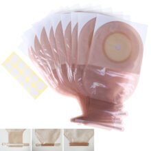 10PCS Colostomy Bags Disposable Stoma Pouch Bags One-piece Open Ostomy Bags