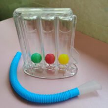 3-Ball Deep Breathing Exerciser Lung Deep Breath Trainer Incentive Spirometer Spirometry Breath Measurement System