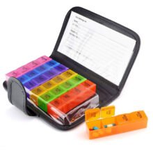 6Styles Extra Large Pill Organizer 7 Day Weekly Travel Case Medication Reminder Pill Box Daily 28