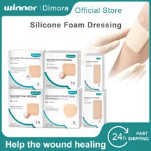 Dimora Silicone Foam Dressing with Border Adhesive Waterproof Wound Dressing Bandage for Wound