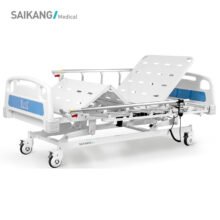 3 Function Foldable Clinic Patient Electric Medical Hospital Bed with Wheels