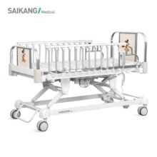 5 Function Medical Baby Crib Adjustable Electric Children Infant Hospital Pediatric Bed with Wheels
