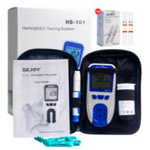 Medical Optical Hemoglobin Meter Analyzer anemia monitor for Fast 15S Test for HB and HCT with 25pc test paper and Lancets