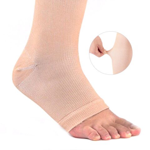 Open Toe Knee-High Medical Compression Stockings Varicose Veins Stocking  Compression Brace Wrap Shaping For Women Men 18-21mm Color: nude