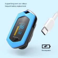 USB Rechargeable Oximeter OLED Finger Pulse Oximeter SpO2 Heart Rate Monitor