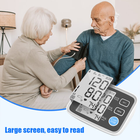 Romacci AlphagoMed LCD Upper Arm Blood Pressure Monitor with Cuff Digital  Sphygmomanometer Pulse Rate/2 User Mode/90 Data Memory IHB Indicator CE &  FDA & ROHS Approved