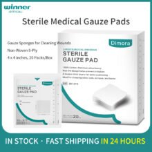 20 packs Sterile Gauze Pads, Non-Woven 6-Ply Medical Gauze Pad, 4 x 4 inches Gauze Sponges for Cleaning Wounds,