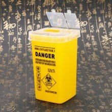 1 Pcs Yellow Sharps Container Biohazard Needle Disposal for Medical Dental Tattoo High Quality
