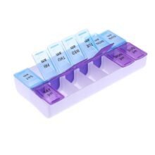 14 Grids Weekly Pill Case 7 Days Medicine Box Tablet Dispenser Organizer Pill Box Splitters Plastic Storage Box With Clip Lids