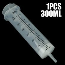300ml Plastic Syringe Large Capacity Syringe Transparent Reusable Sterile Measuring Injection Syringe Nutrient Hydroponics
